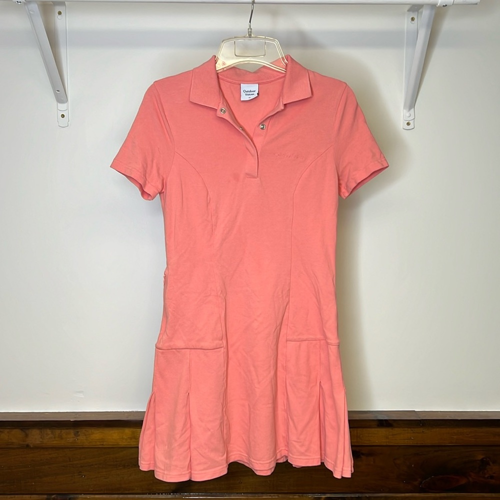 Outdoor Voices Birdie Polo Dress in Salmon-‎ XS